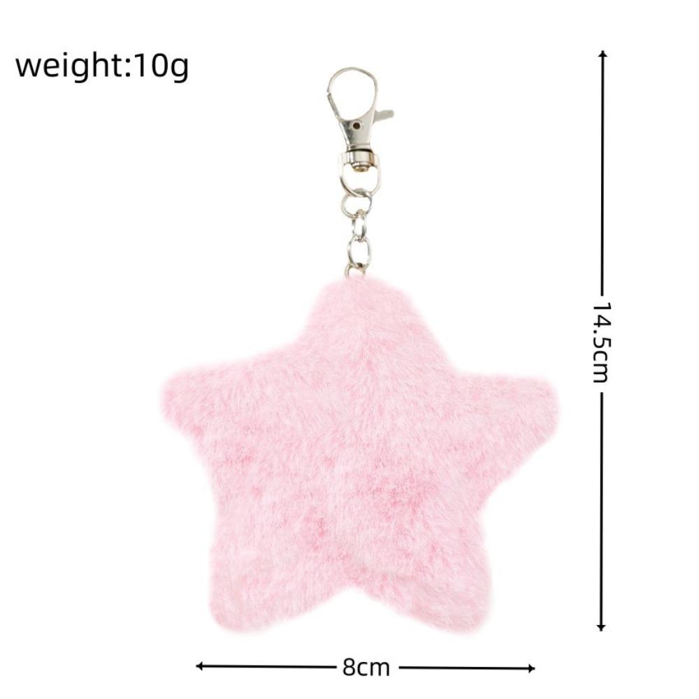 Mini Star Plush Pendant Portable Backpack Hanging Ornament Cute Pentagram Bag Charm Bag