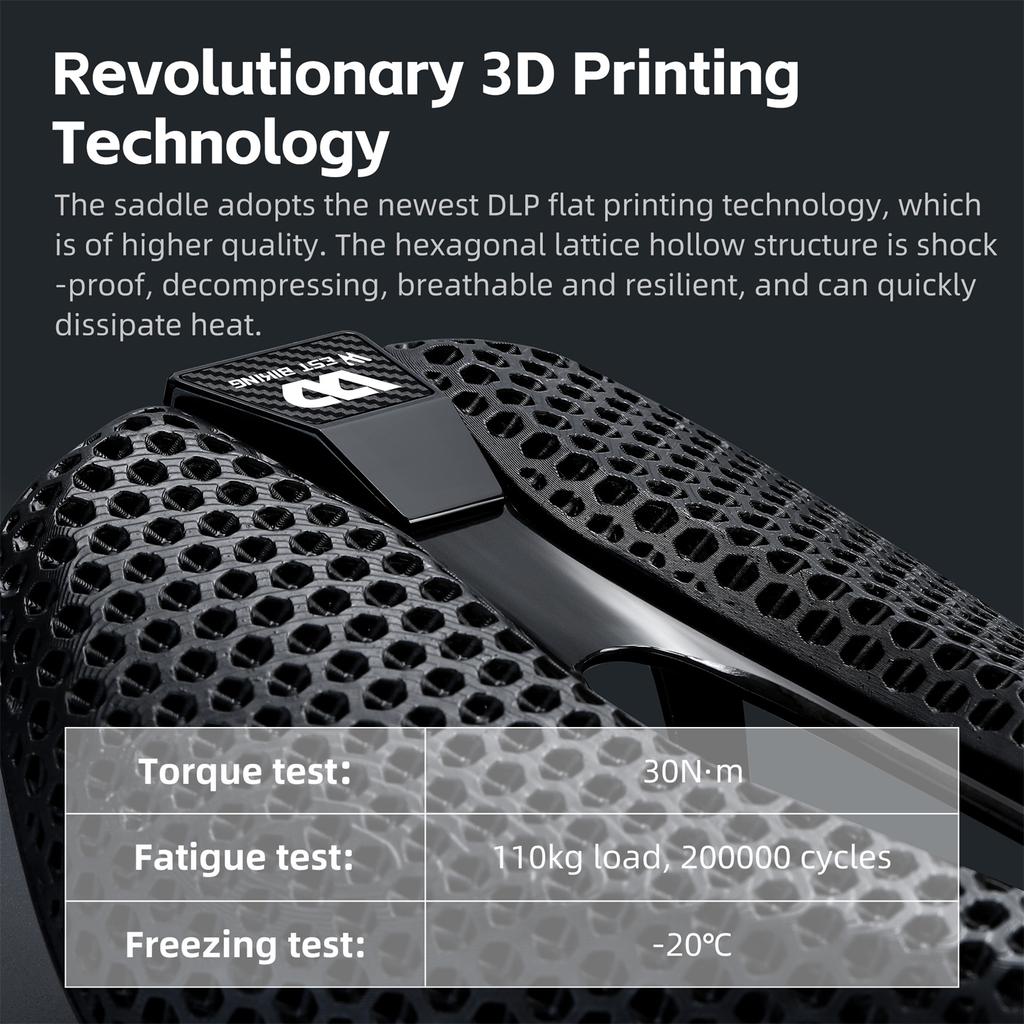 3D-печатное велосипедное седло из углеродного волокна, легкое, комфортное, дышащее, амортизирующее велосипедное сиденье