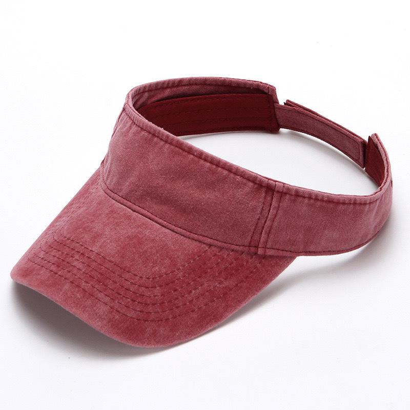 Унисекс Кепка-козырек из выстиранного денима с вышитым логотипом - Дышащая защита от солнца для спорта