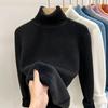 Winter Vintage Warm Thicken Sweater Women Korean Fashion Elegant Knitted Bottoming Shirt Female Solid Knitwear Casual Slim Tops 2024 New