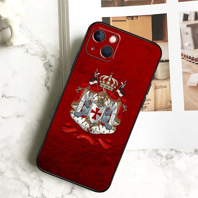 Чехол для телефона с гербом тамплиеров для iPhone 17 16 15 13 12 11 14 Pro Max Plus 12 13 Mini 16e 17 Air Cover Coque