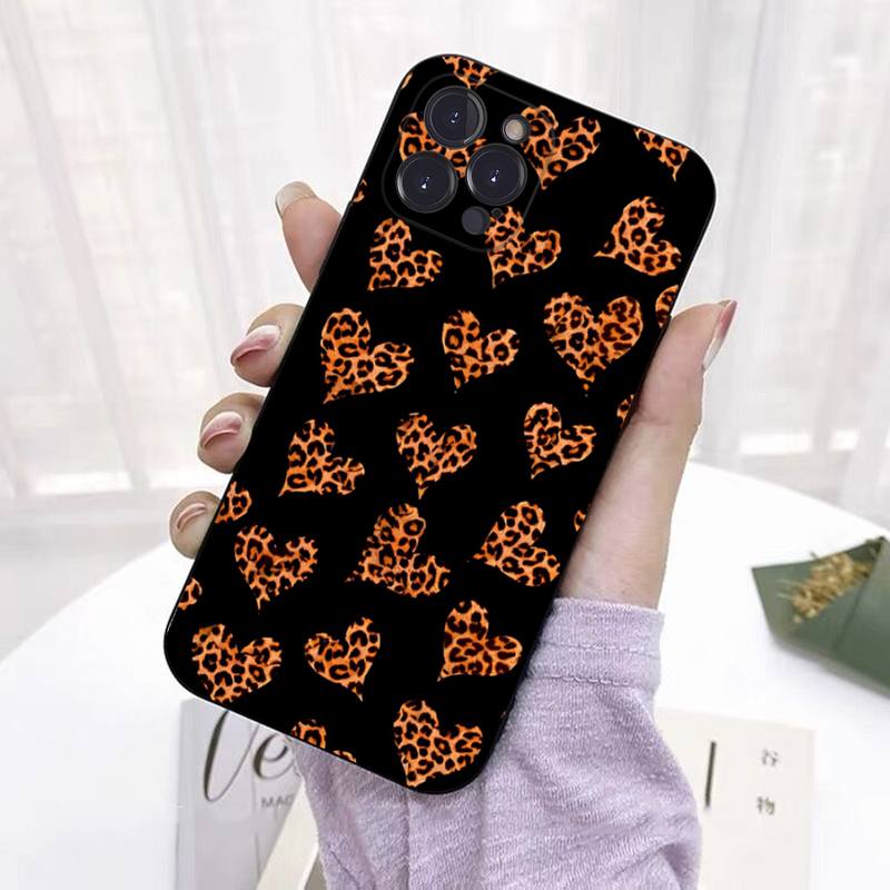 FHNBLJ Модный чехол для телефона с леопардовым принтом для iPhone 14 11 12 13 Mini Pro Max 8 7 6 6S Plus X SE 2020 XR XS Funda Case