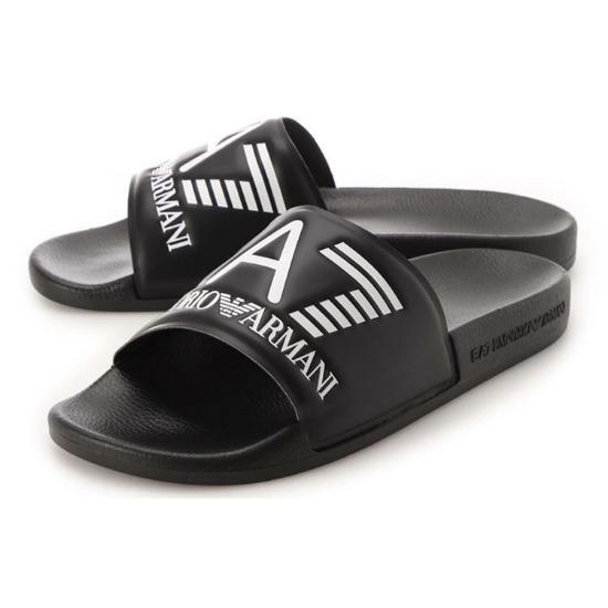 Emporio Armani Шлепанцы с принтом логотипа EA7 Унисекс Обувь Черный XCP001XCC2200002