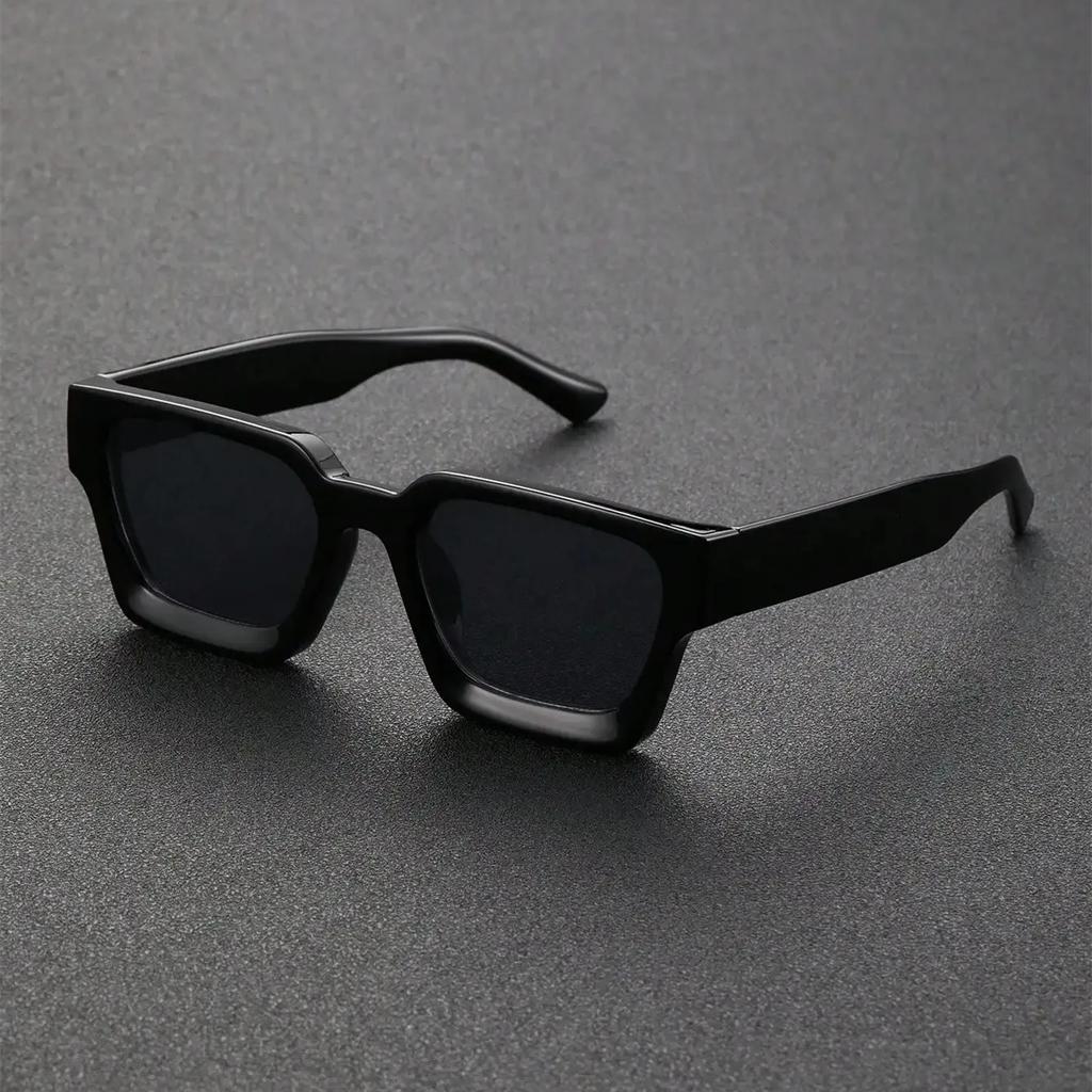 1Pc Unisex Plastic Square Frame Sunglasses For Street Photography Outdoor Activities Summer Beach Vacation Travel