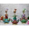 Handpainted Tribal Musicians In Iron Decorative Item Showpiece for Home Decor, Gift,Multicolour (7 Inch Length*13 Inch Height) - Set of 3, Vintage