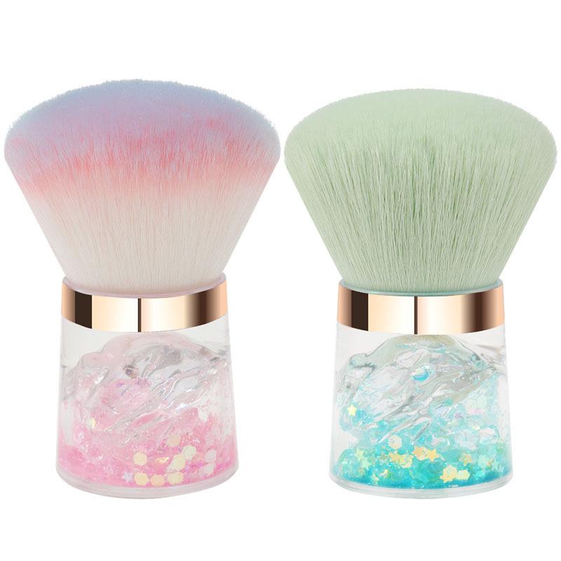 Новая модная розовая щетка для ногтей с большой щетиной для пудры, портативная пудра для румян, усовершенствованный инструмент для макияжа