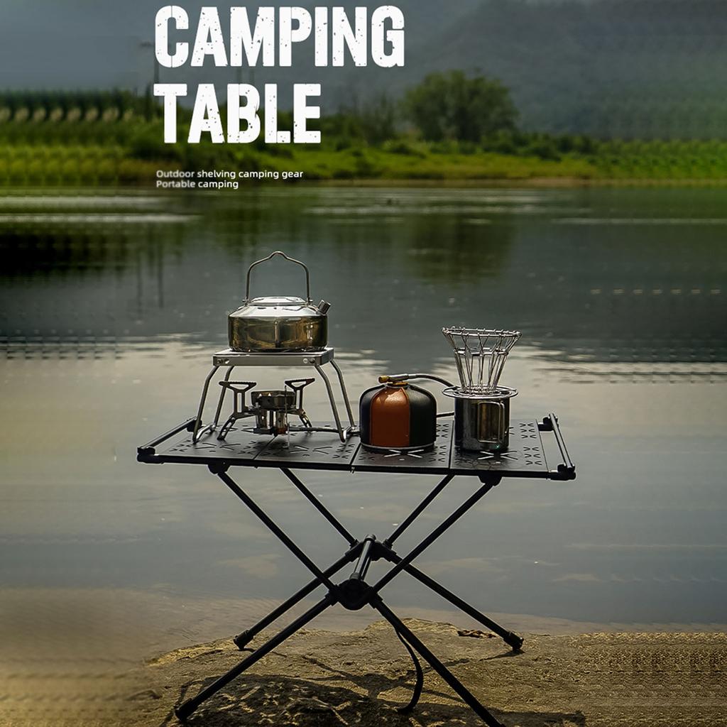 IGT Table Portable Aluminum Alloy Folding Table Multifunction Ultralight Barbecue Camping Table Hiking Roll Up Desk