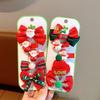 Bow Christmas Hair Clip Set Resin Xmas Barrettes Sweet Christmas Hairpin  Girls