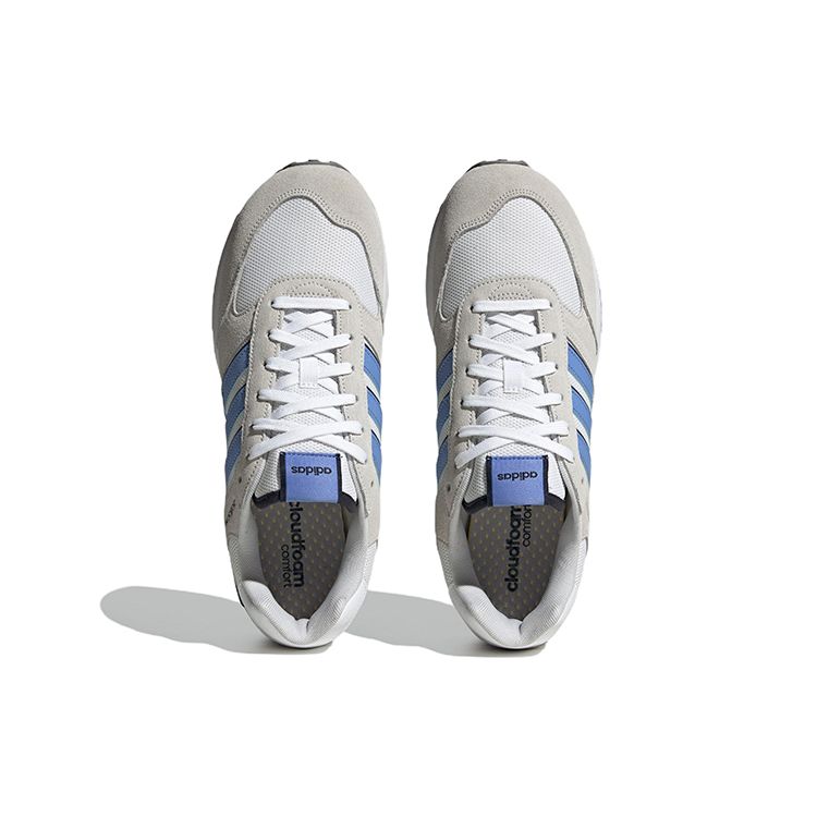 adidas Neo Run 80-х Удобная Трендовая Ткань Нескользящая Прочная Легкая Низкий Верх Повседневные Кроссовки для Бега Мужские Кроссовки Серо-Синие HP6111