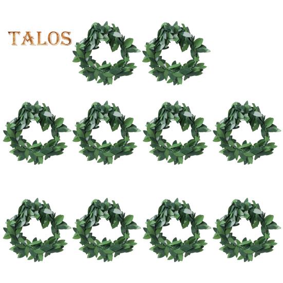 10 шт./компл., Рождественский венок, кольцо для салфеток, шляпа Санта-Клауса, блестящие листья, многоразовые рождественские вечерние, праздничные украшения для стола, искусственная гирлянда, ужин, салфетка