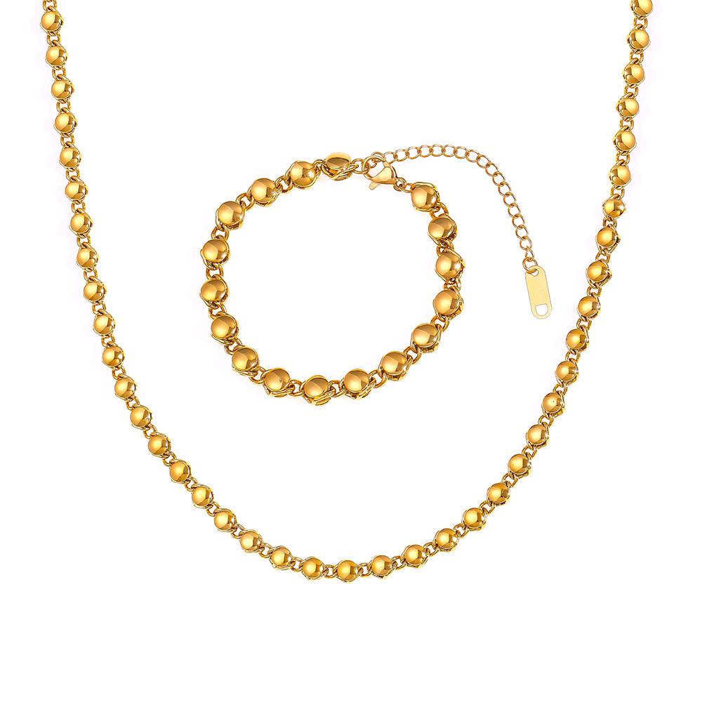 Элегантный европейский и американский набор цепочки и браслета - медные украшения для женщин