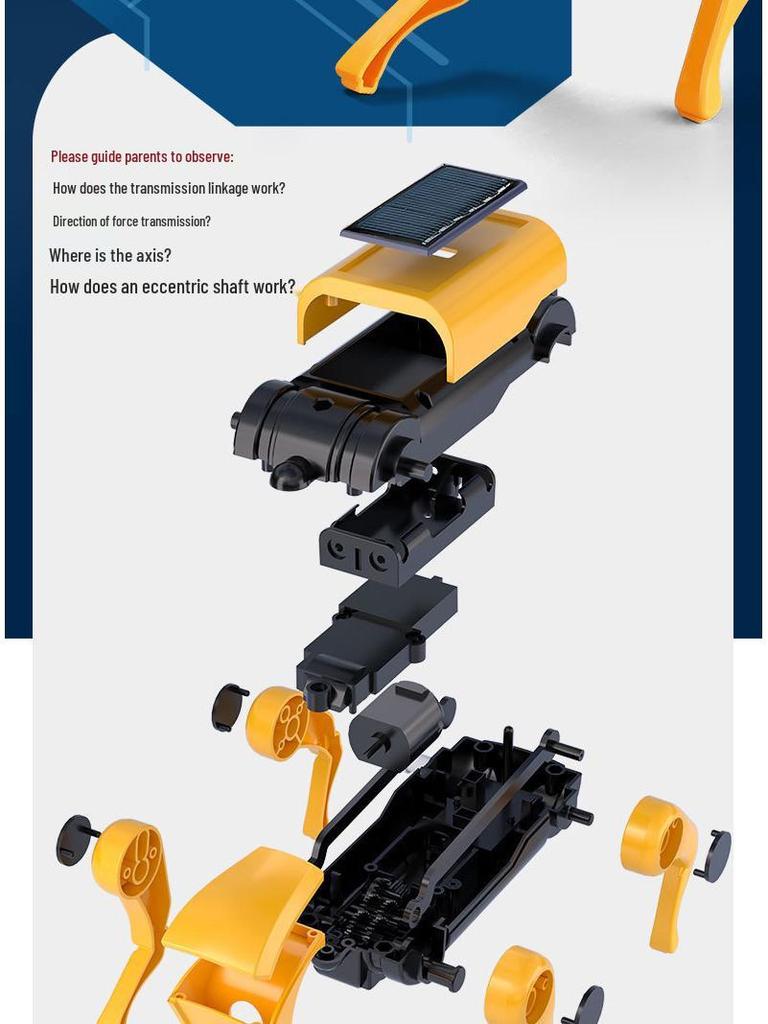 Solar-Powered Remote Control AI Robot Dog - DIY Educational Toy for Kids