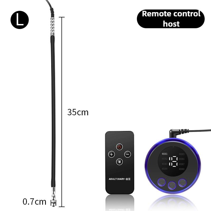 Набор для электростимуляции уретры – Металлический мужской плаг-дилататор с функцией массажа простаты и шока (Конструкция удилища «Лошадиный глаз»)