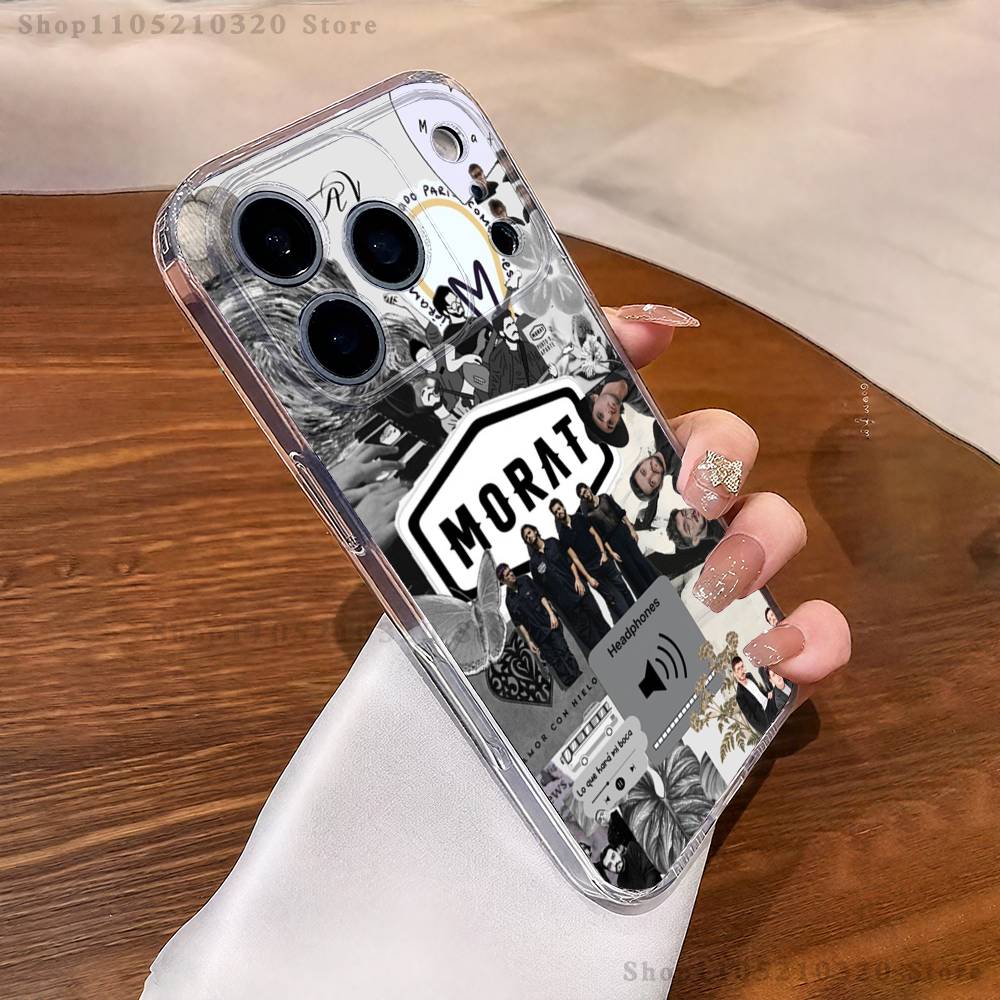 Чехол для телефона M-Morat Band для iPhone 17,16,15,14,13,12,11 Pro,Max,Plus,XR,Mini,E Прозрачный Мягкий чехол с полным покрытием