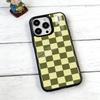 Зелено-оранжевый клетчатый чехол для телефона для iPhone 17, 16, 15, 14, 13, 12, 11 Plus, Pro, магнитный с Magsafe, для беспроводной зарядки