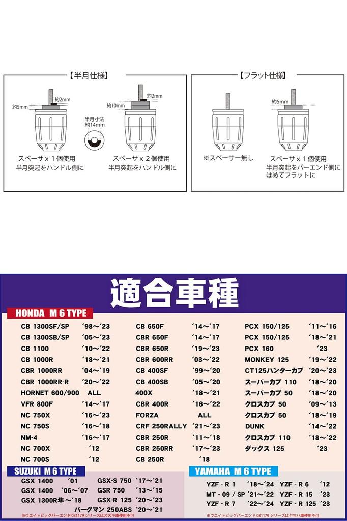 POSH 033979-08-10 Мотоциклетные товары Концевик руля Сверхтяжелый Тип 2 Для Honda/Suzuki
