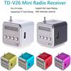 Портативное мини FM-радио TD-V26, микро-динамик, Bluetooth, портативный голос для компьютера, мобильного телефона, MP3-музыки, поддержка карт Micro TF SD