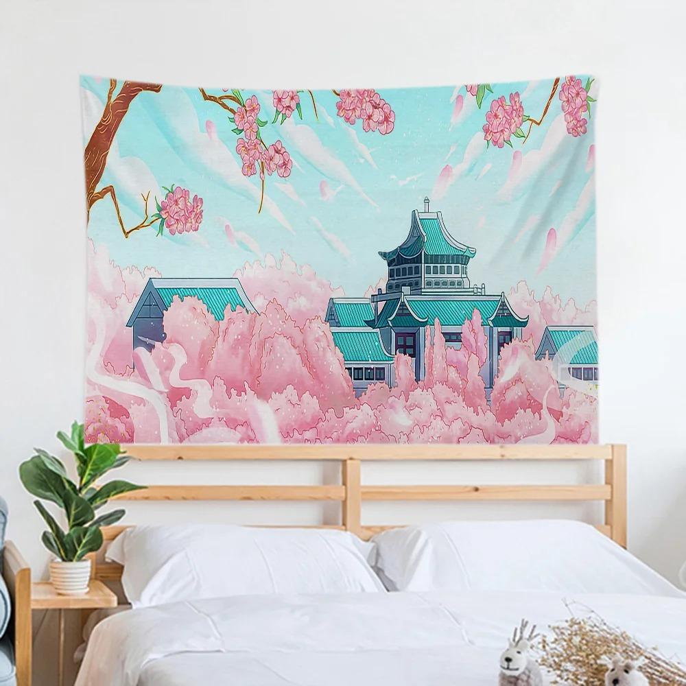 Chinese Style Landscape Simple Tapestry Office Living Room Decoration Home Wall Tapestry