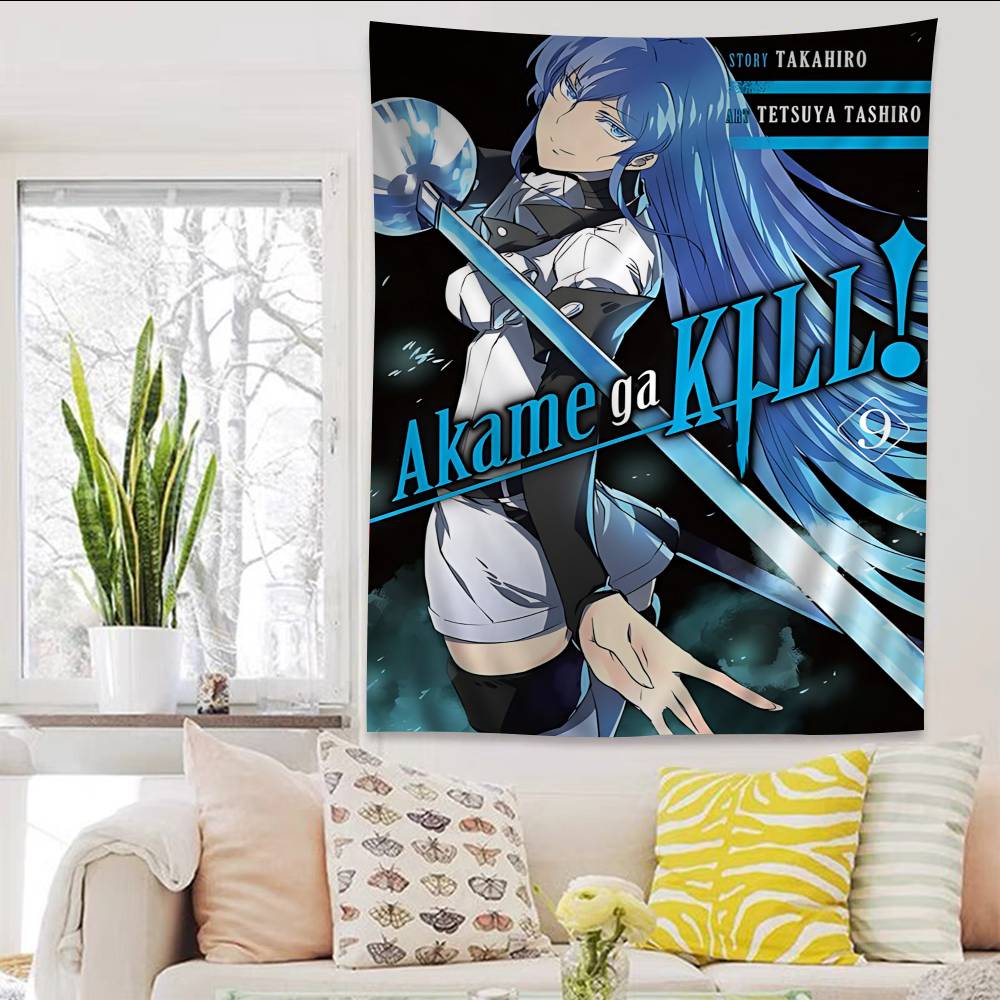 Японское Аниме Akame Ga KILL Аниме Гобелен Хиппи Цветочные Настенные Ковры Декор Комнаты в Общежитии Дешевый Хиппи Настенный Подвес