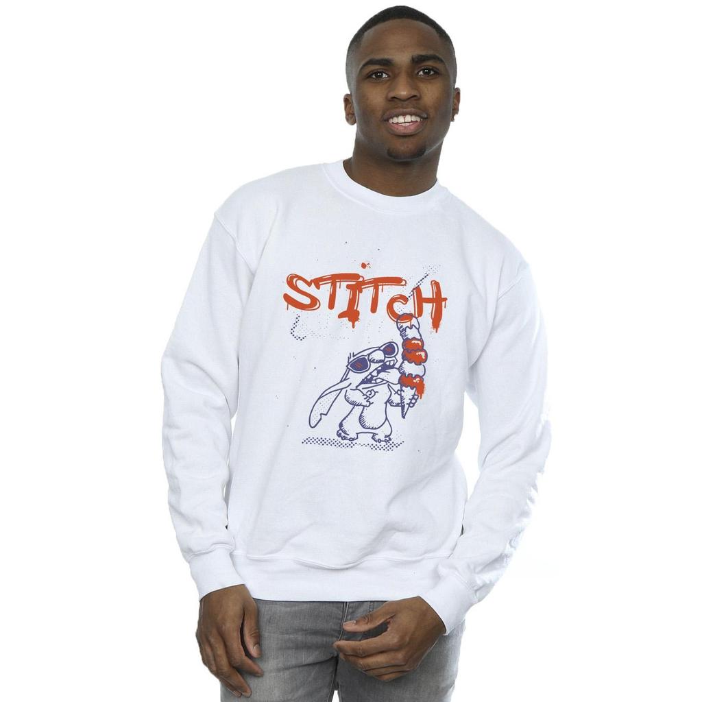 Disney Mens Lilo & Stitch Ice Creams Sweatshirt