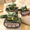 Tank Plush Toy Simulation Modeling Pentagram Pattern Camouflage Sleeping Accompany Hugging Cushion Children Plush Doll Pillow Toy Boys Toy Gift