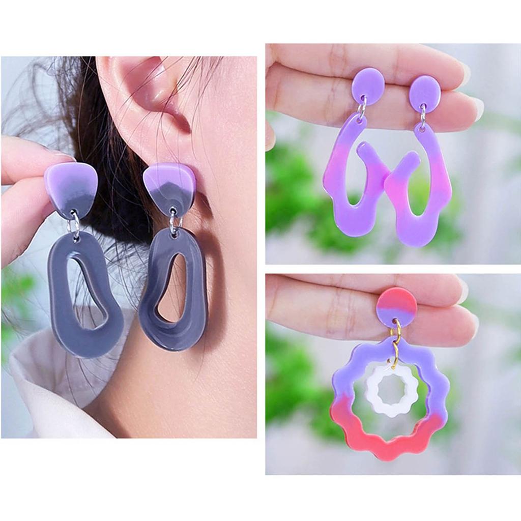 DIY Irregular Earring Molds Necklace Jewelry Pendant Making Mold DIY Crafts Keychain Pendant Mold Gift for Women Girl