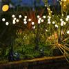 LED Solar Outdoor Firefly Firework Jellyfish Lights, Ground Insert Decorative Courtyard Landscape Atmosphere Lights