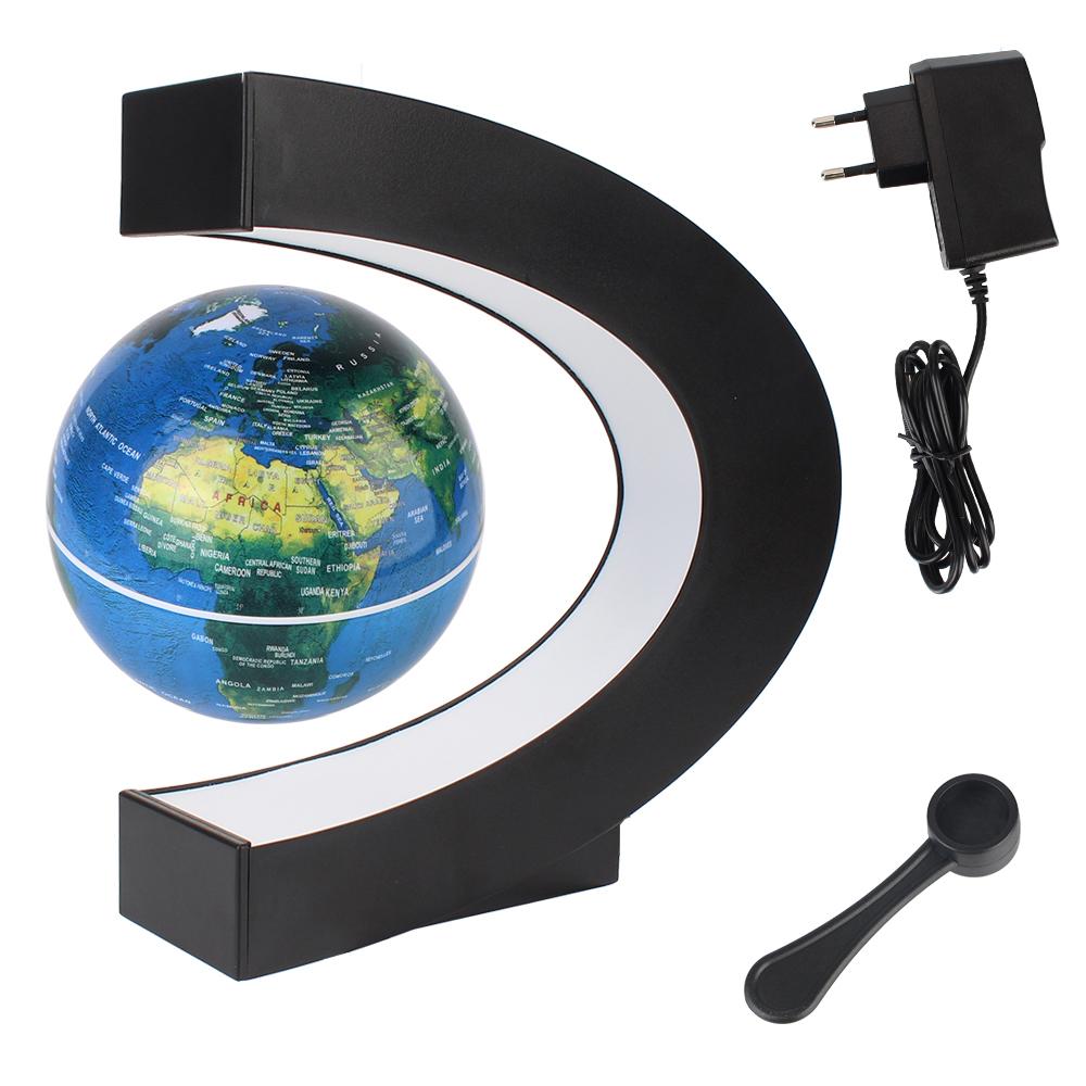 Birthday Gifts Novelty Ball Light Electronic Antigravity Lamp Floating Home Decoration Magnetic Levitation Globe LED World Map