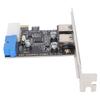 USB3.0 Expansion Card 2 Port 19 Pin 4P PCI‑E to USB3.0 Expansion Card Controller Card Adapter