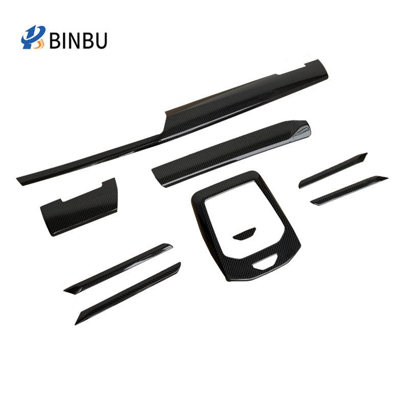 BMW 5 Series Carbon Fiber Interior Trim Kit: Center Console & Dashboard Strips for G60/G68