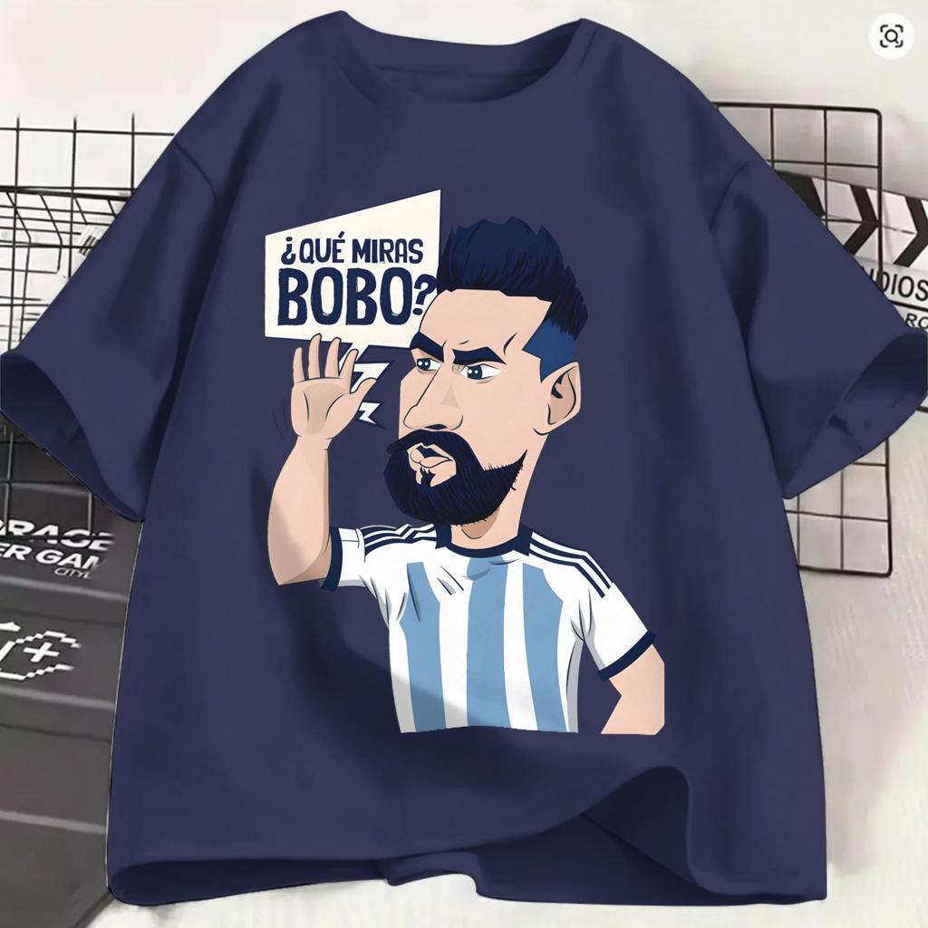 Унисекс Футболки Que Miras Bobo Мем Хлопковая Одежда Модная Футболка с Коротким Рукавом и Круглым Вырезом Новое Поступление Футболки