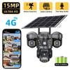 IP-камера с питанием от солнечной энергии, Высокое разрешение, Тройной объектив, Тройной экран, Ночное видение, Водонепроницаемая, Камера беспроводного сетевого наблюдения
