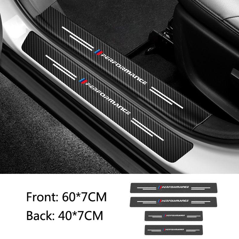 AAACG1 Car Door Sill Scuff Plate Decor Stickers Car Threshold Protective Film For BMW M M3 M5 M6 X3 E46 E36 E90 F30 G20 E34 Accessories