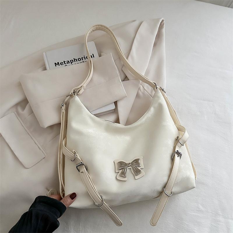 Большая вместительная сумка для поездок на работу, летняя новая корейская версия с высококачественной простой бабочкой на одно плечо, двойная задняя часть, сумка двойного назначения