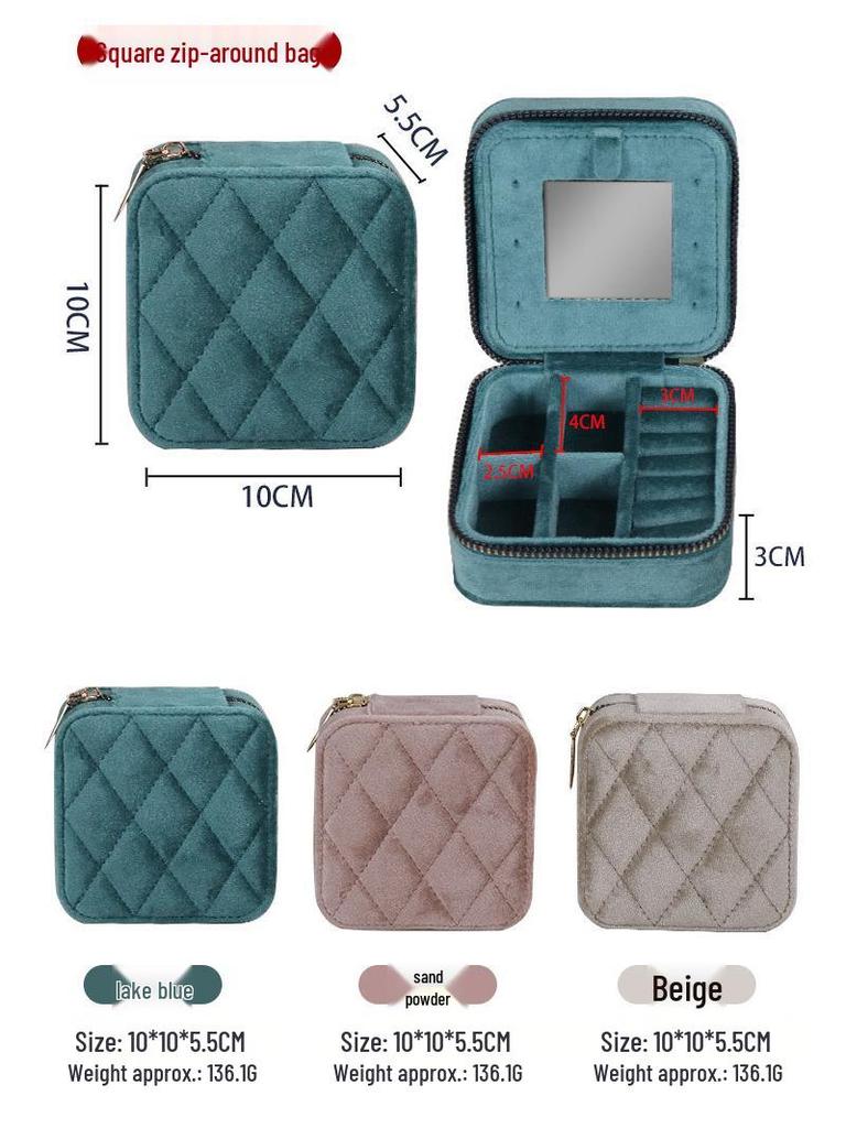 Роскошная бархатная шкатулка для украшений для колец, ожерелий и серег-пусетов - Портативное и элегантное решение для хранения