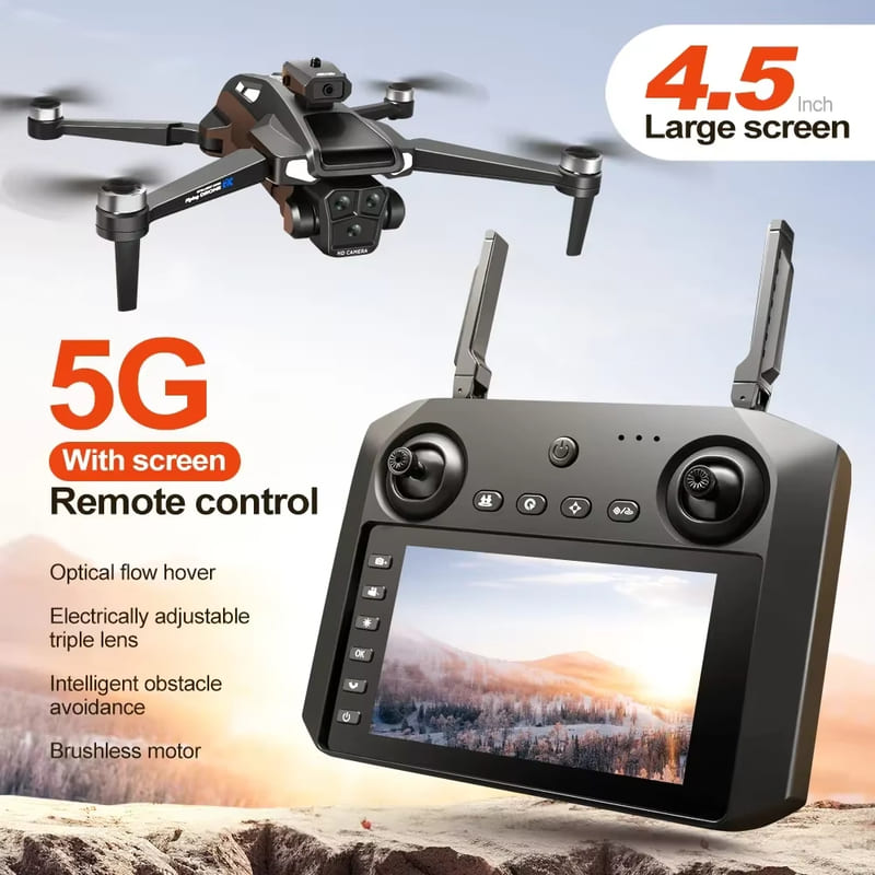 Новый M22 MAX Drone 4K Screen RC Professional HD Dual Camera Brushless Obvelotriennie Aerial Photography Складной квадрокоптер Игрушка в подарок