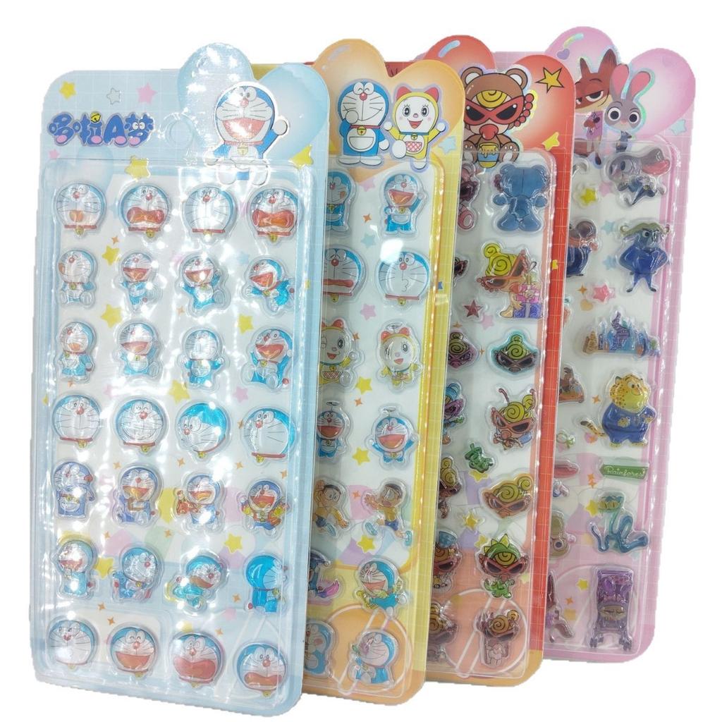 Cute 3D Cartoon Doraemon & Zootopia Stickers, Kids Reward & Journal Decor, Waterproof DIY Scrapbooking Stickers for Crafts