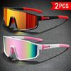 2 Pairs of New Fashionable Sunglasses Suitable for Both Men and Women Suitable for Outdoor Activities Cycling Daily Leisure