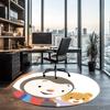 Tchoupi Printed Round Rug Carpet Chair Rug Area Rug Entryway Doormats,for Office Chair Living Room Bedroom Kitchen Room.
