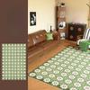 Blue Geometric Design Area Rug – Creative High-End Luxury Floor Mat for Living Room  Bedroom, Soft Sofa Bedside Carpet