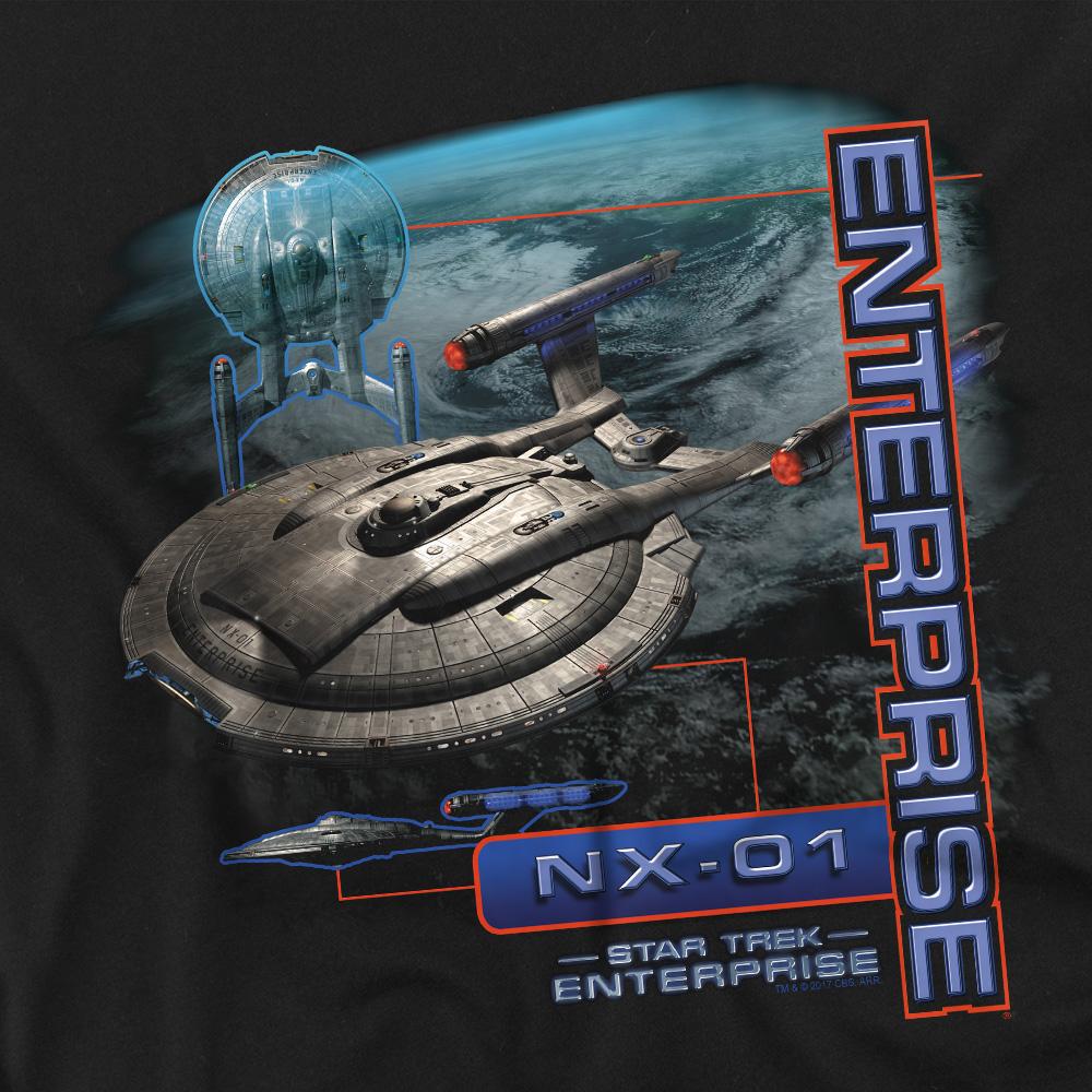 Star Trek Unisex Adult Enterprise NX 01 T-Shirt