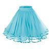 Юбка из тюля в сетку с эластичным поясом, однотонная трехслойная юбка принцессы, юбка длиной до колена для косплея, свадебных вечеринок