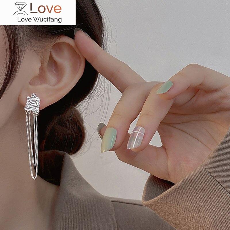 Серьги Redcheng из стерлингового серебра 925 пробы с необычной формой лавы для женщин, очаровательные, роскошные, простые, на годовщину, предотвращающие аллергию, ювелирные подарки