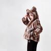 Fur autumn and winter environmentally friendly artificial fur coat bear ears cartoon women's jacket