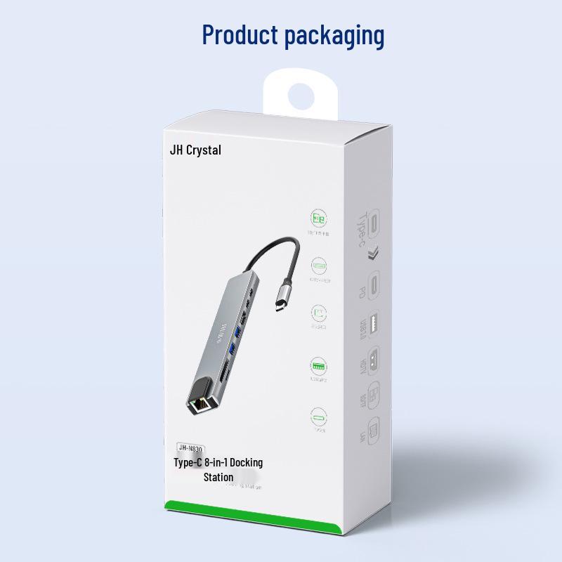 USB-док-станция: 8-в-1 HDMI, Ethernet, Многопортовый концентратор-адаптер