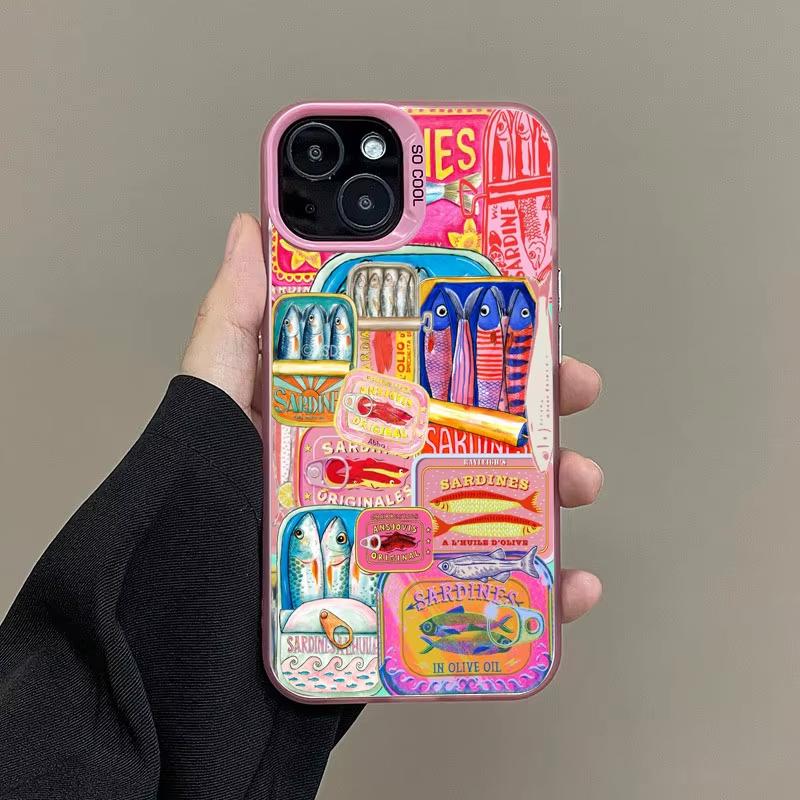 Чехол для телефона с рисунком «Рыба Сардины» для Samsung Galaxy S26 S25 Ultra S24 S23 FE S22 S21 Plus A56 A55 A54 A35 Жесткий матовый чехол