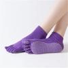 Women Sports Yoga Socks Anti-slip Five Fingers Silicone Non-slip 5 Toe Socks Ballet Gym Fitness Sports Cotton Socks