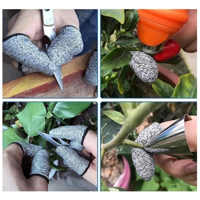 10Pcs 5-level Protection High Performance Anti Cutting Finger Gloves for Various Activities Like Crafting, Sewing, Carving