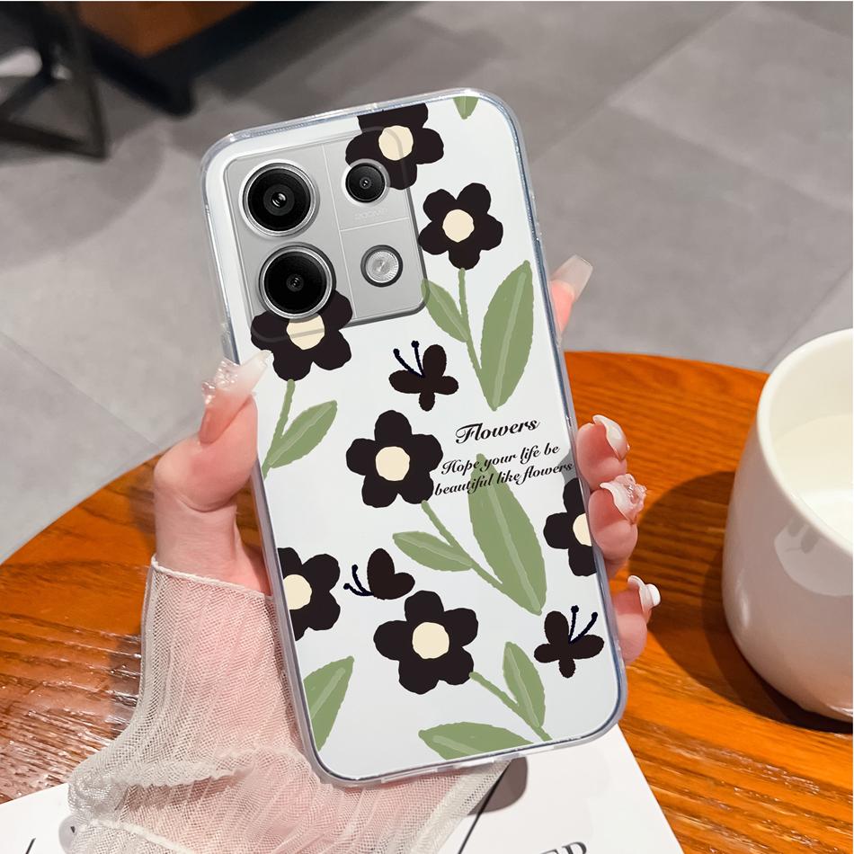 For POCO X6 Pro Cases Creative Protector Soft Slim Silicone Clear Anti Choc Back Cover For POCO X6pro X 6 Pro Funda Coque Bumper