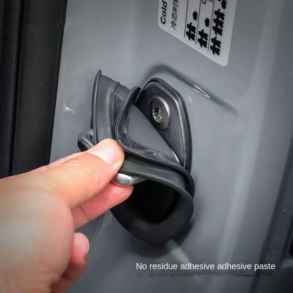 Silent Accessories Car Door Lock Buckle Protection Cover Black/White Protective Cover  Car